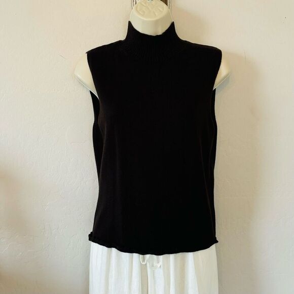 Vintage Brown mock neck vest | Kathie Lee collection vintage sleeveless brown mo - Picture 2 of 8